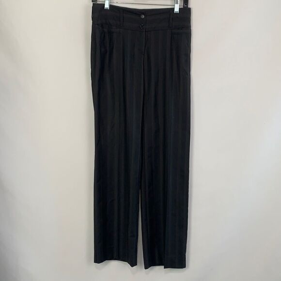 Dolce & Gabbana black brown striped slacks